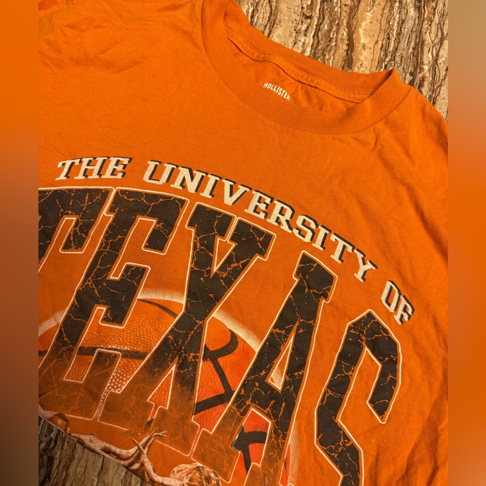 Hollister Orange University of Texas Tee